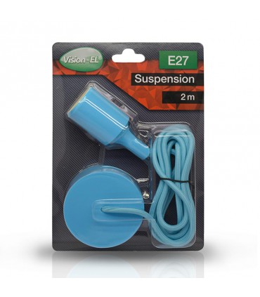 Suspension câble 2m E27 bleu 5005 3760173783618