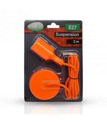 Suspension câble 2m E27 orange 5008 3760173783649