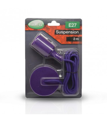 Suspension câble 2m E27 violet 5009 3760173783656