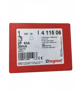 Legrand 411506 - DX3-ID 2P 63A AC 30MA - 3245064115063 Legrand 411506 - DX3-ID 2P 63A AC 30MA - 3245064115063