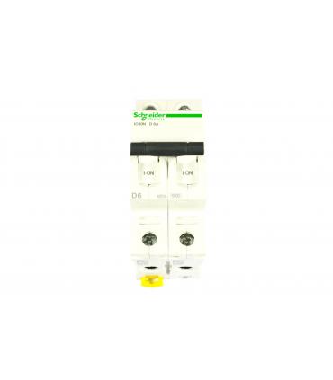 ACTI9 - IC60N DISJONCTEUR 2P 6A COURBE D - CERTIF NF - A9F75206