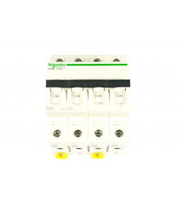 ACTI9 - IC60N DISJONCTEUR 4P 20A COURBE D - CERTIF NF - A9F75420