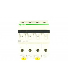 ACTI9 - IC60N DISJONCTEUR 4P 25A COURBE D - CERTIF NF - A9F75425