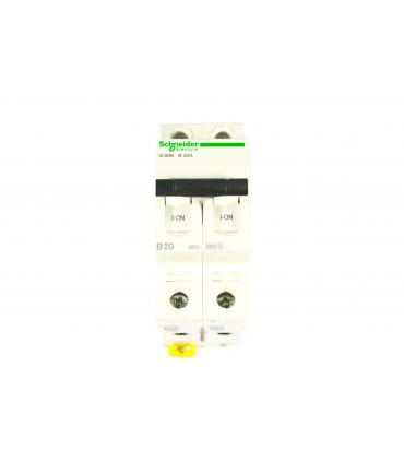 ACTI9 - IC60N DISJONCTEUR 2P 20A COURBE B - CERTIF NF - A9F76220