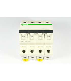 ACTI9 - IC60N DISJONCTEUR 4P 50A COURBE C - CERTIF NF - A9F77450