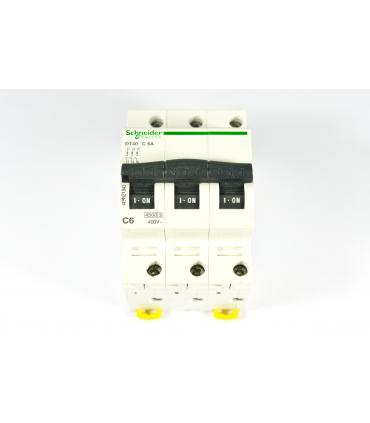 PRODIS DT40 - DISJONCTEUR - 3P - 6A - COURBE C - 6KA - CERTIF NF - A9N21043