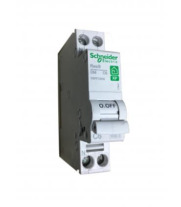 RESI9 XP - DISJONCTEUR MODULAIRE - 1P+N - 6A - COURBE C - NF - R9PFC606