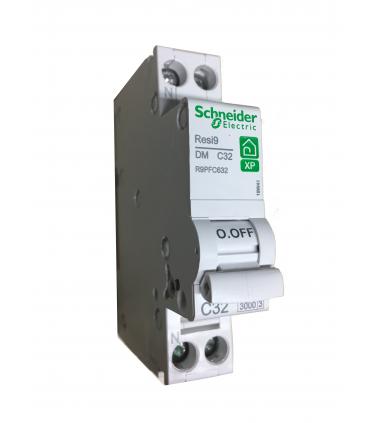 RESI9 XP - DISJONCTEUR MODULAIRE - 1P+N - 32A - COURBE C - NF - R9PFC632