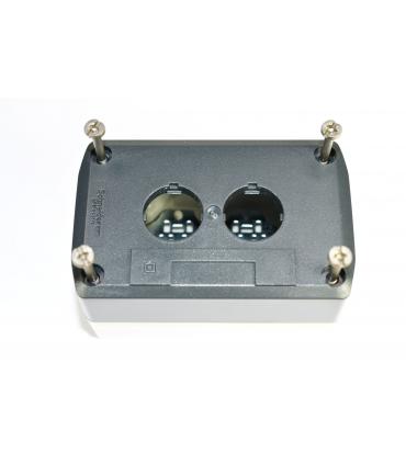 HARMONY XAL - BOITE 2 TROUS Ø22 - COUVERCLE GRIS FONCE - FOND - XALD02