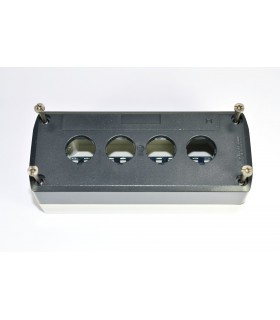 HARMONY XAL - BOITE 4 TROUS Ø22 - COUVERCLE GRIS FONCE - FOND - XALD04 HARMONY XAL - BOITE 4 TROUS Ø22 - COUVERCLE GRIS FONCE - FOND - XALD04