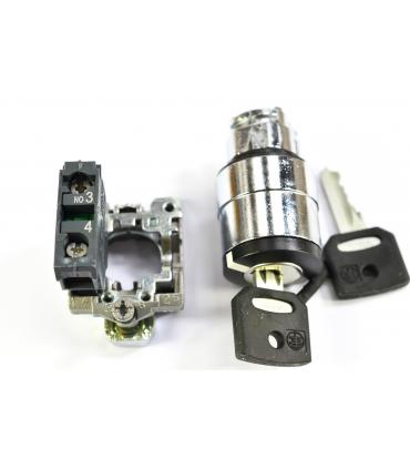 HARMONY XB4 - BOUTON A CLE 455 - Ø22 - 2 POS FIX - RETR G - 1F - XB4BG21