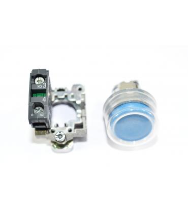 HARMONY XB4 - BOUTON POUSSOIR A IMPULS - Ø22 - CAPUCHONNE - BLEU - XB4BP61