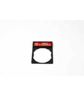 HARMONY - PORTE-ETIQUETTE 30X40 + ETIQUETTE ARRET D URGENCE - ZBY2130