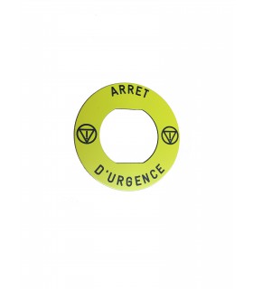 HARMONY - ETIQ PLATE - JAUNE - LOGO EN - ARRET D URGENCE - ZBY9130M