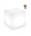 CUBE RGB LUMINEUX IP44 + TELECOMMANDE 40X40X40