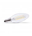 Ampoule LED Flamme E14 2W 3000°K 270Lm 230Vac