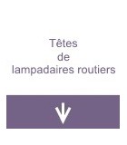 Tête de lampadaires routiers